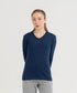 Women's Basic Long Sleeve V-Neck Tee